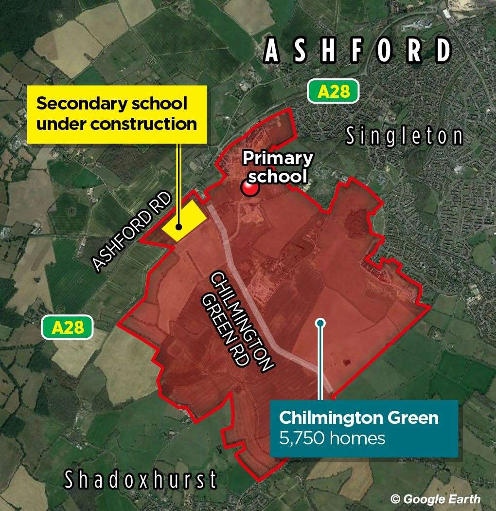 Chilmington Green Secondary School is part of the ‘garden town’ masterplan which includes 5,750 homes